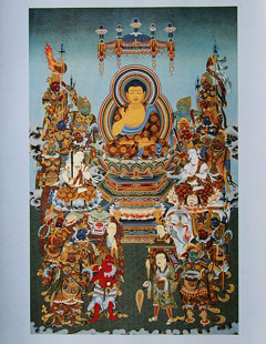 仏画ポスター　釈迦と十六善神